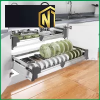 Kệ đựng bát đĩa đa năng inox hộp lắp âm tủ
